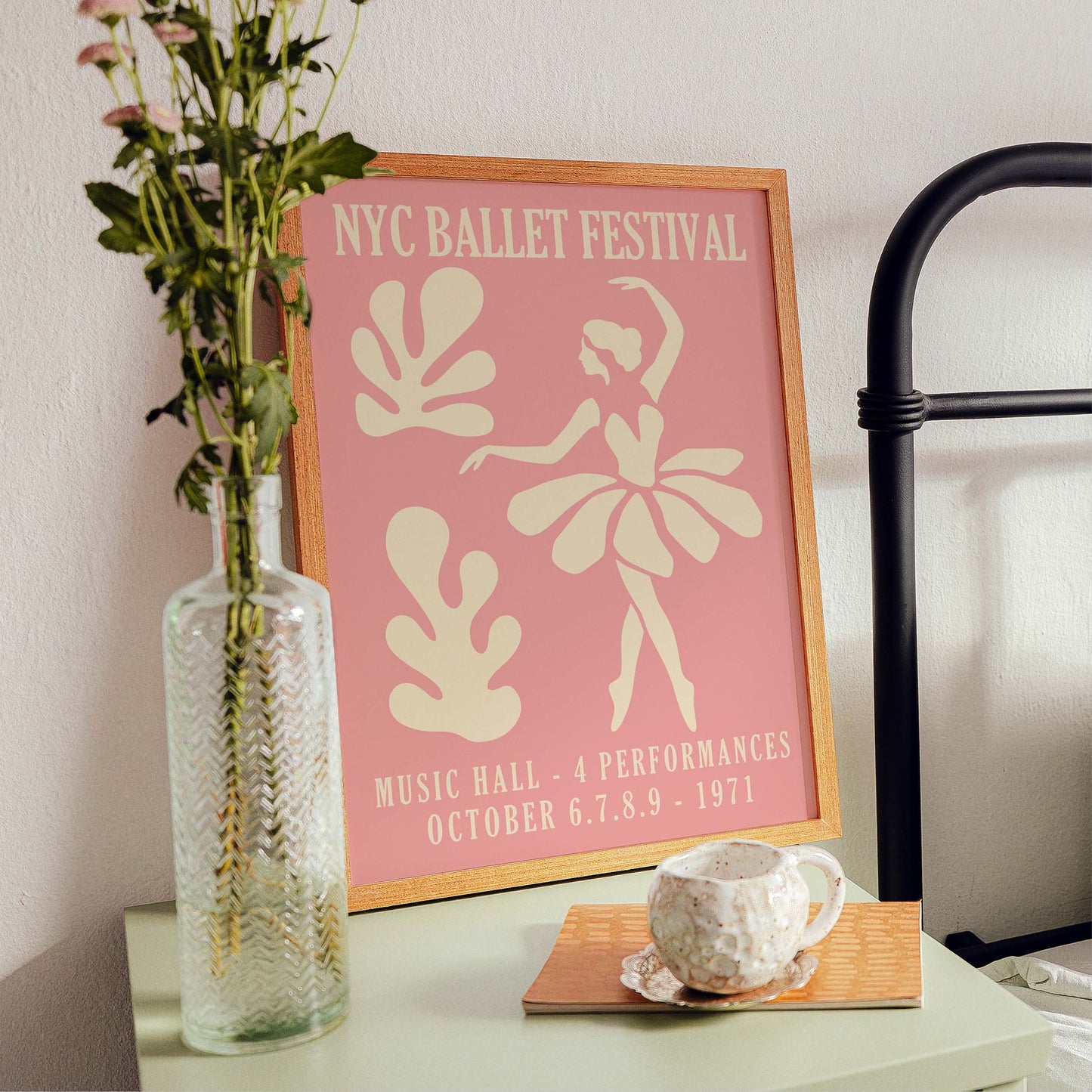 NYC Ballet Festival Vintage Pink Poster