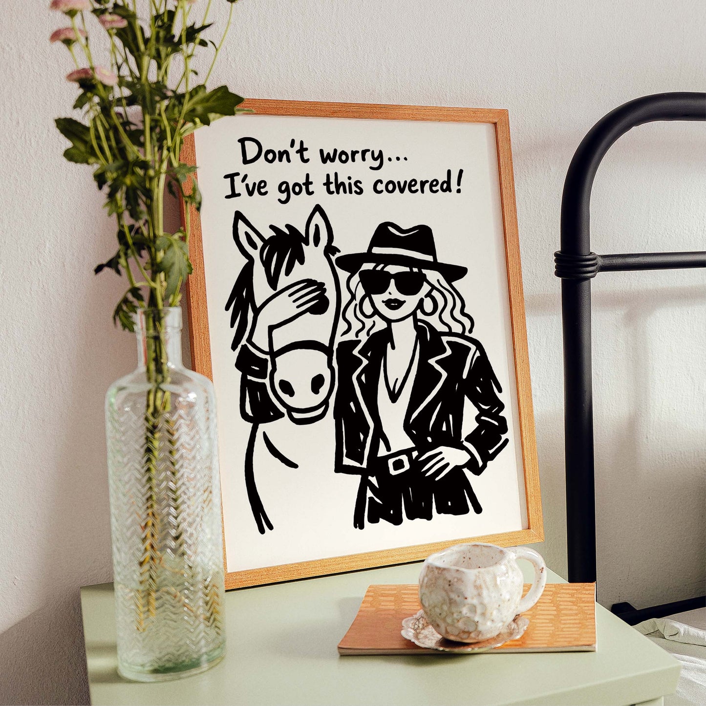 Horse Humor Cowgirl Wall Art