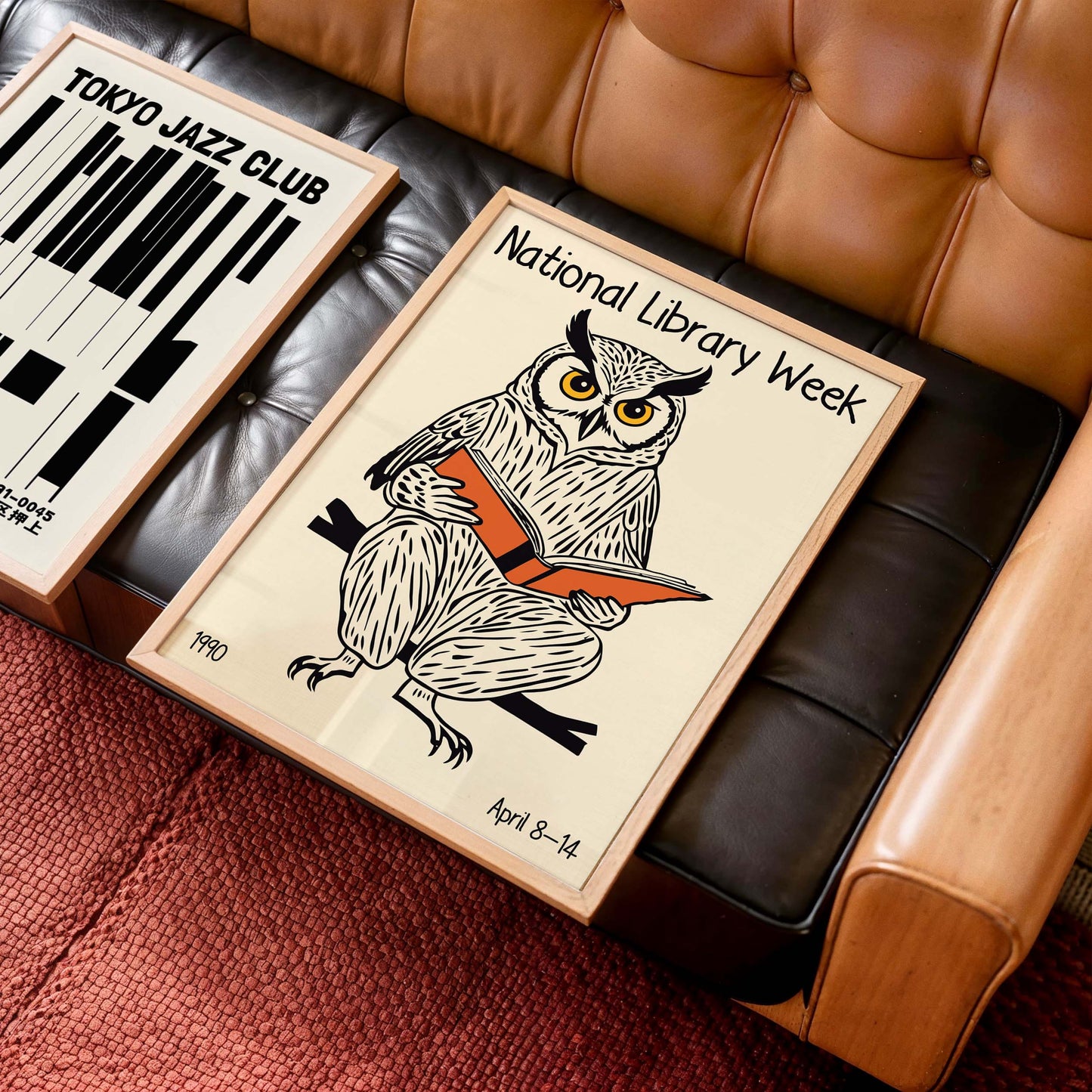National Library Owl Poster Print