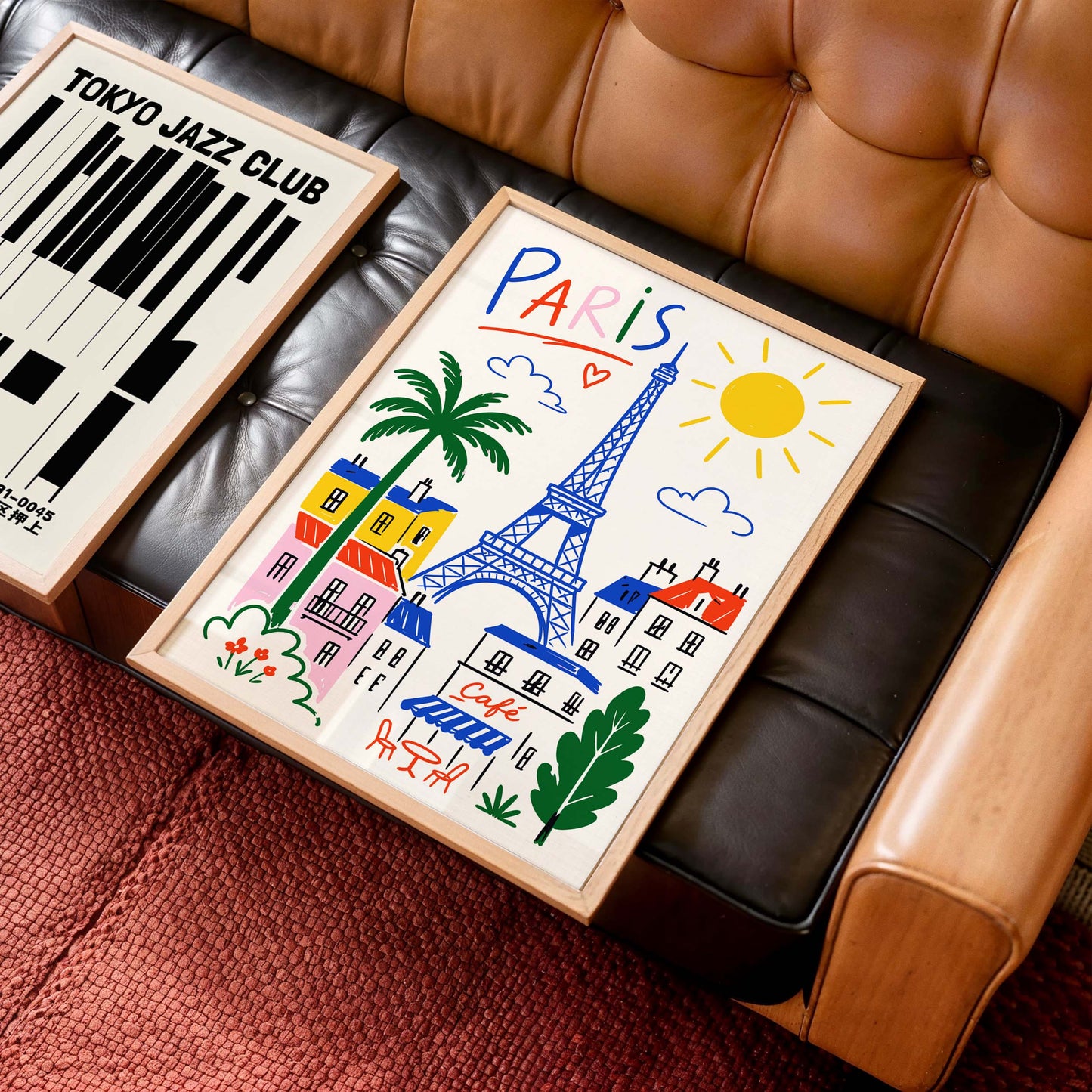 Paris Eiffel Cityscape Poster Print