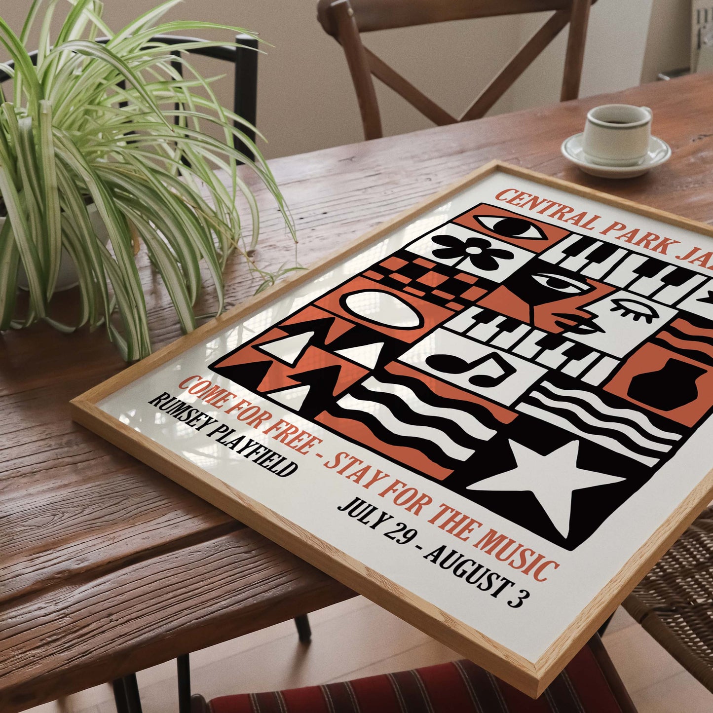 Central Park Jazz Poster Modern