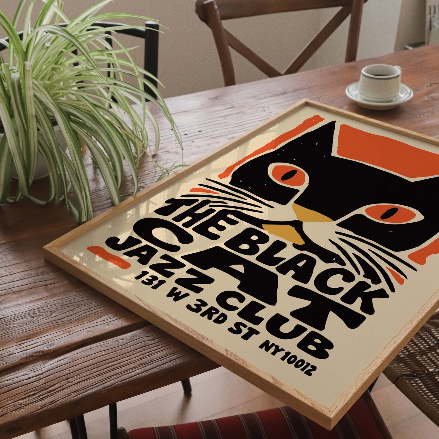 Black Cat Jazz Club Poster Print