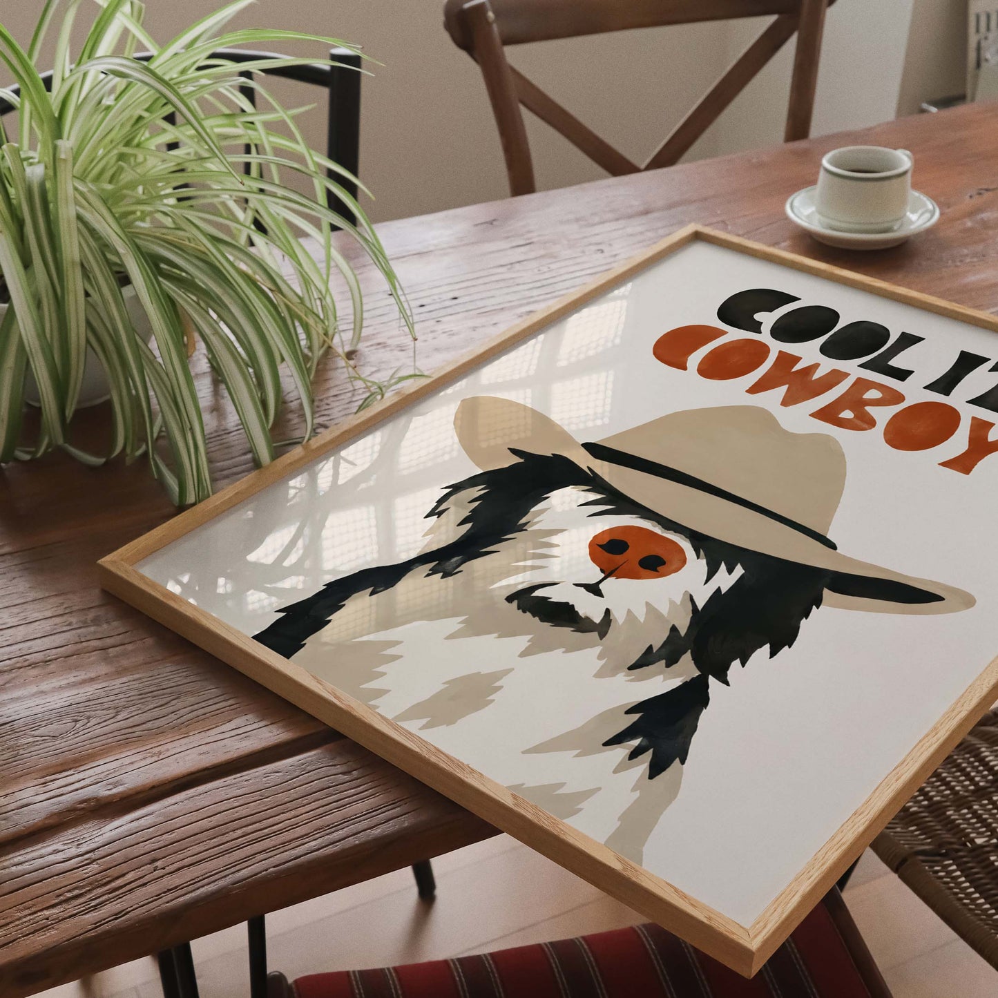 Cowboy Dog Poster Living Room