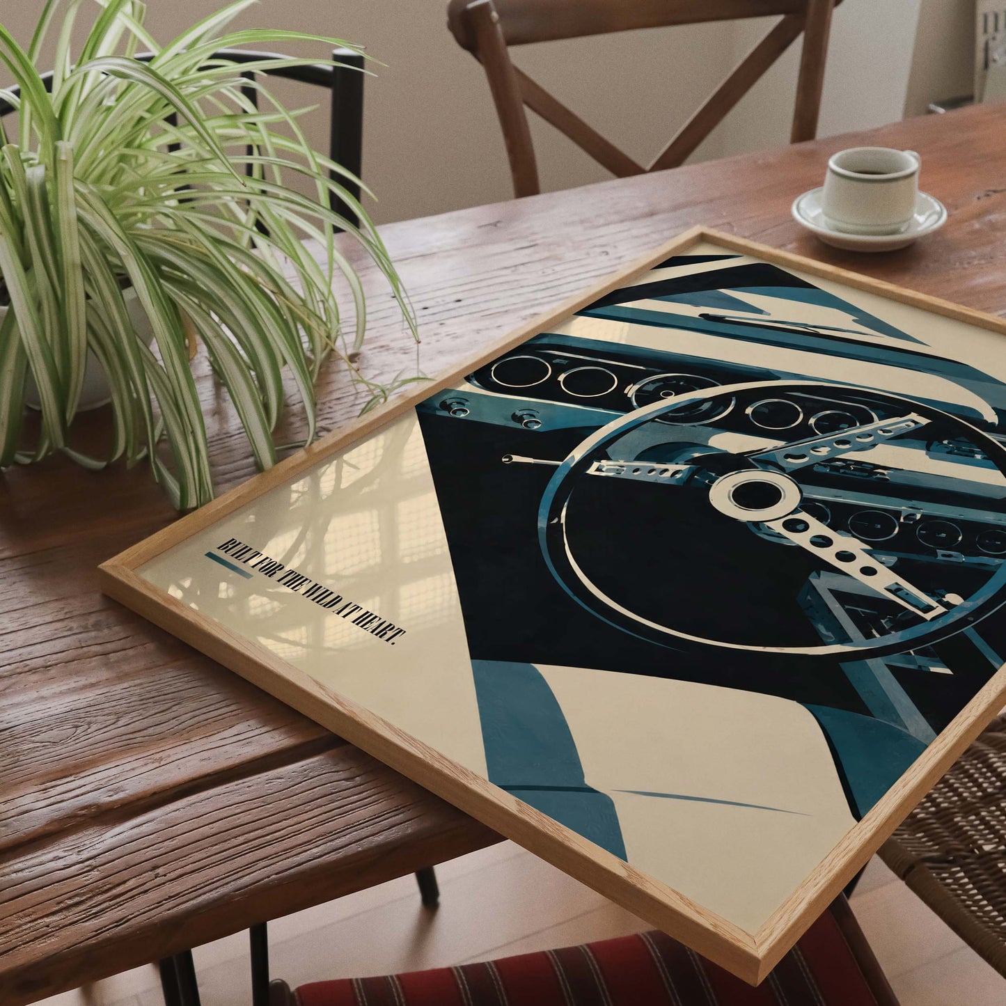 Classic Car Interior Garage Poster