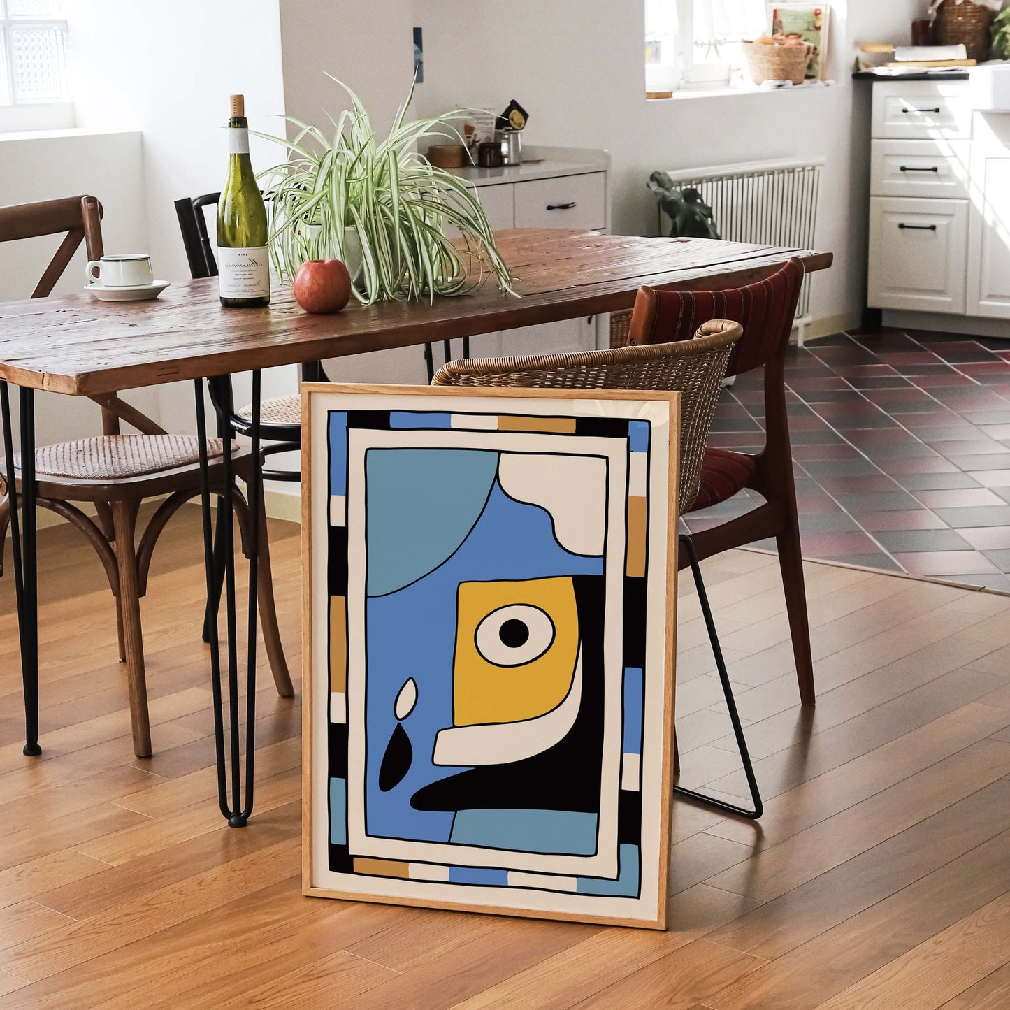 Abstract Face Modern Poster Print