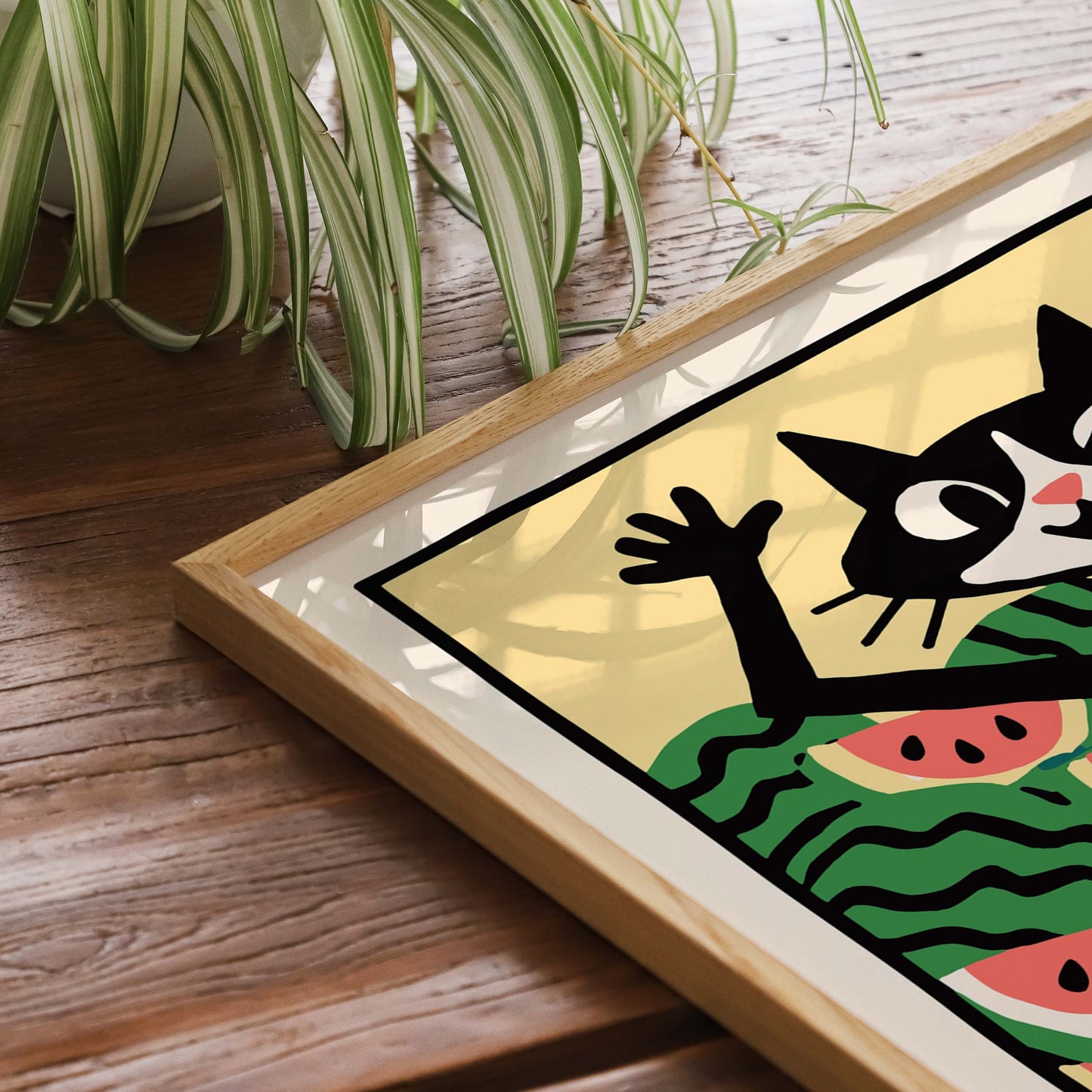 Osaka Fruit Market Cat Poster