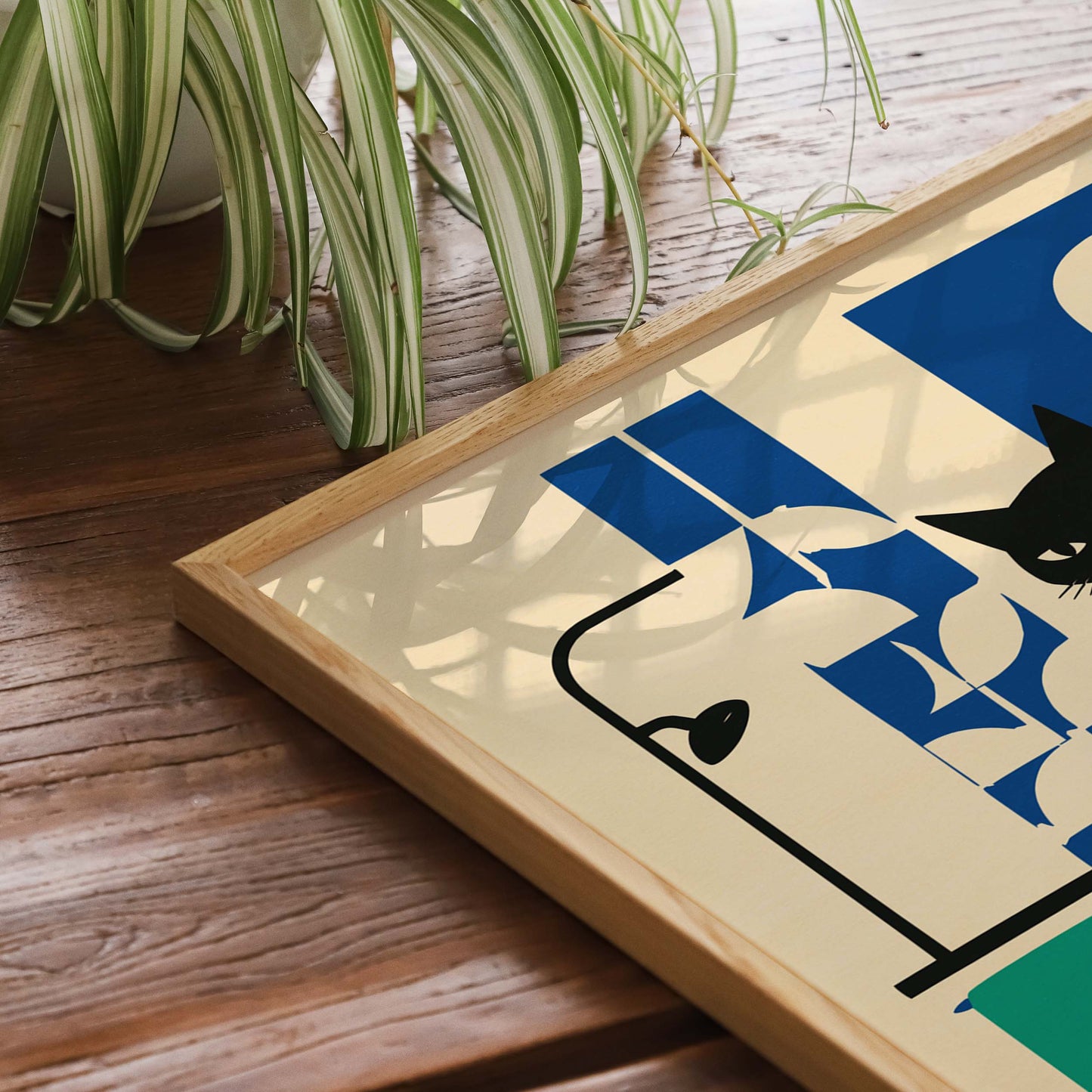 Black Cat Bathroom Poster Print