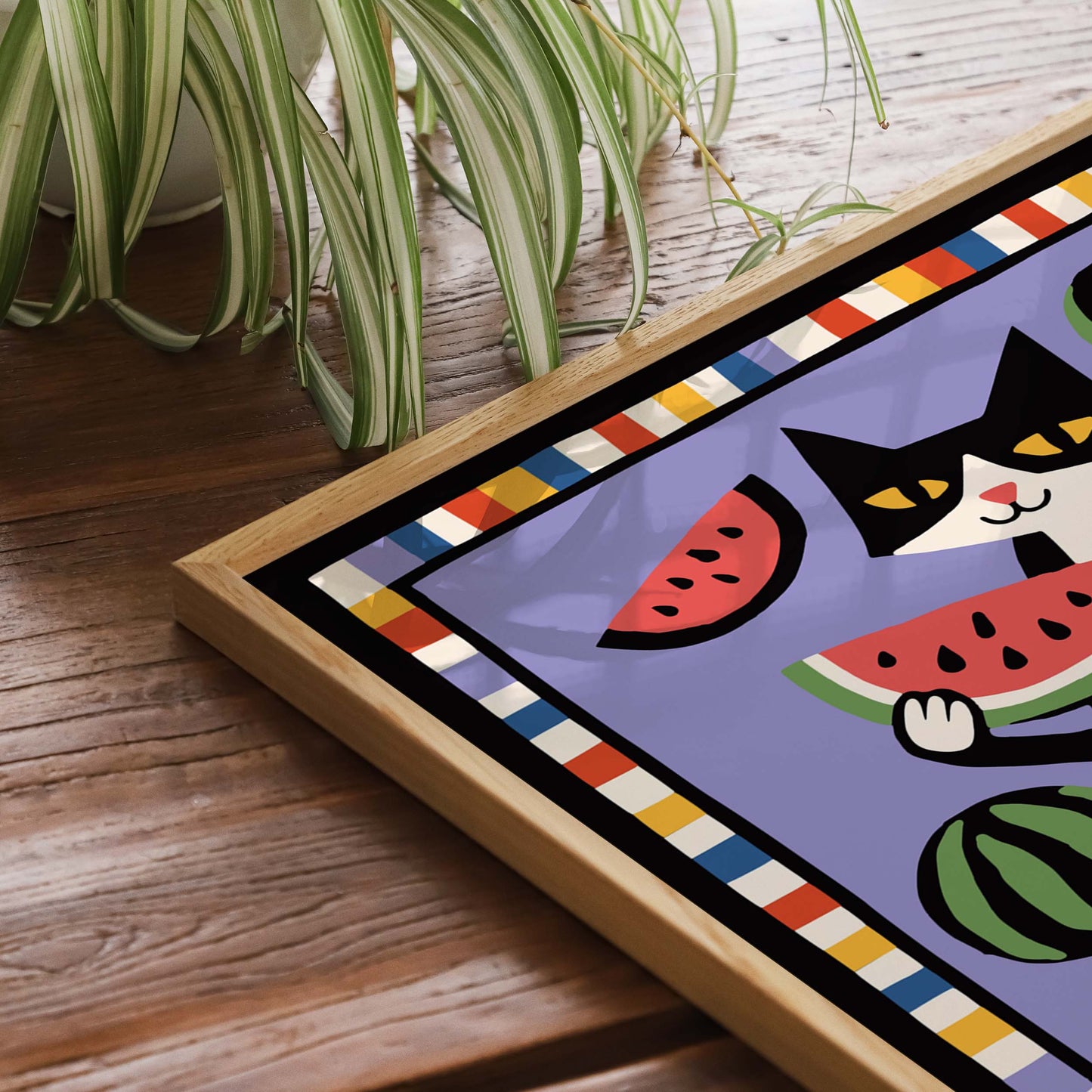 Osaka Fruit Market Cat Poster