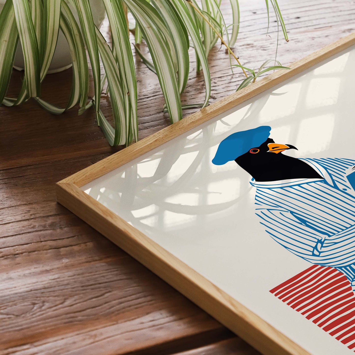 Reading Bird Library Poster Wall Art