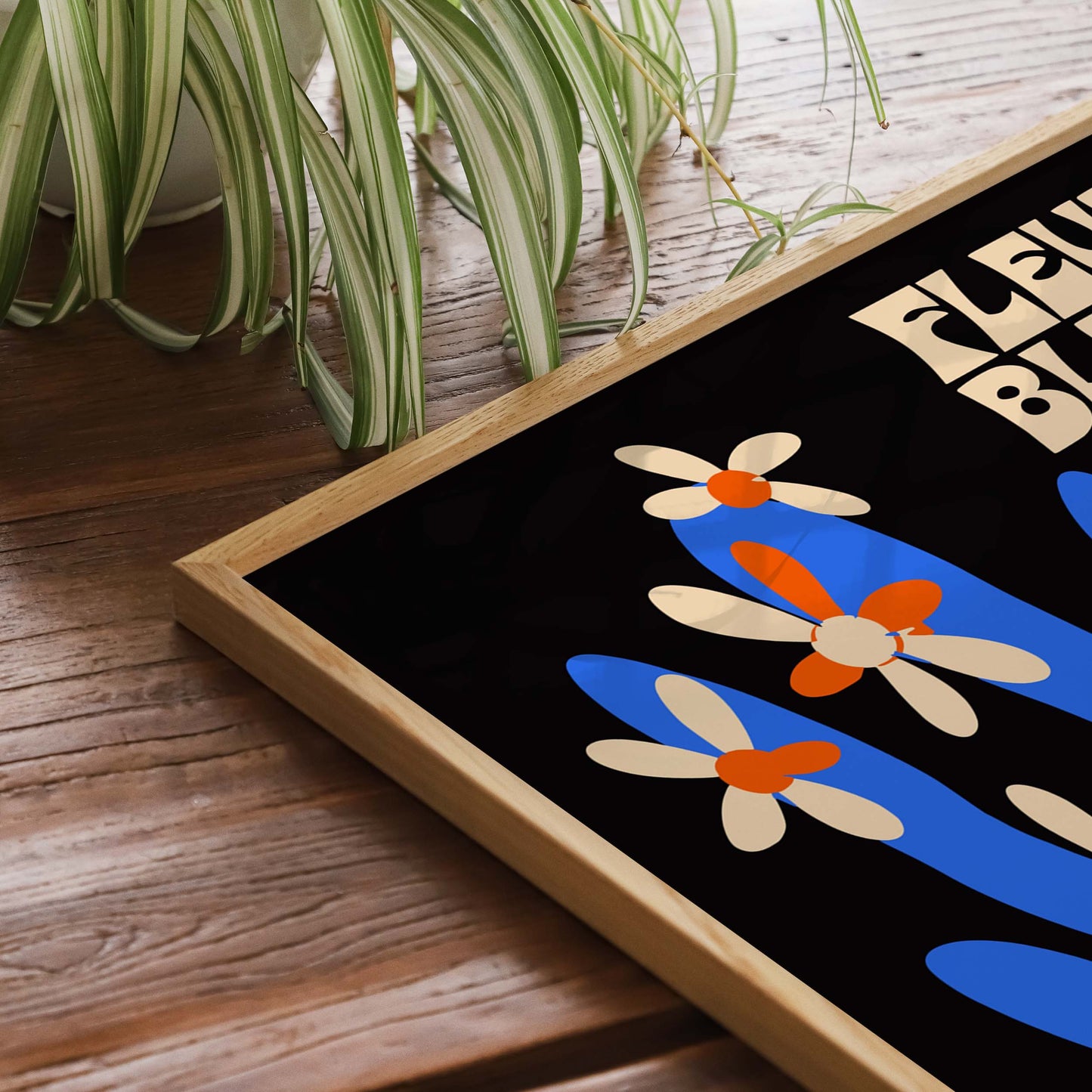 Fleur Bleue Floral Poster Print