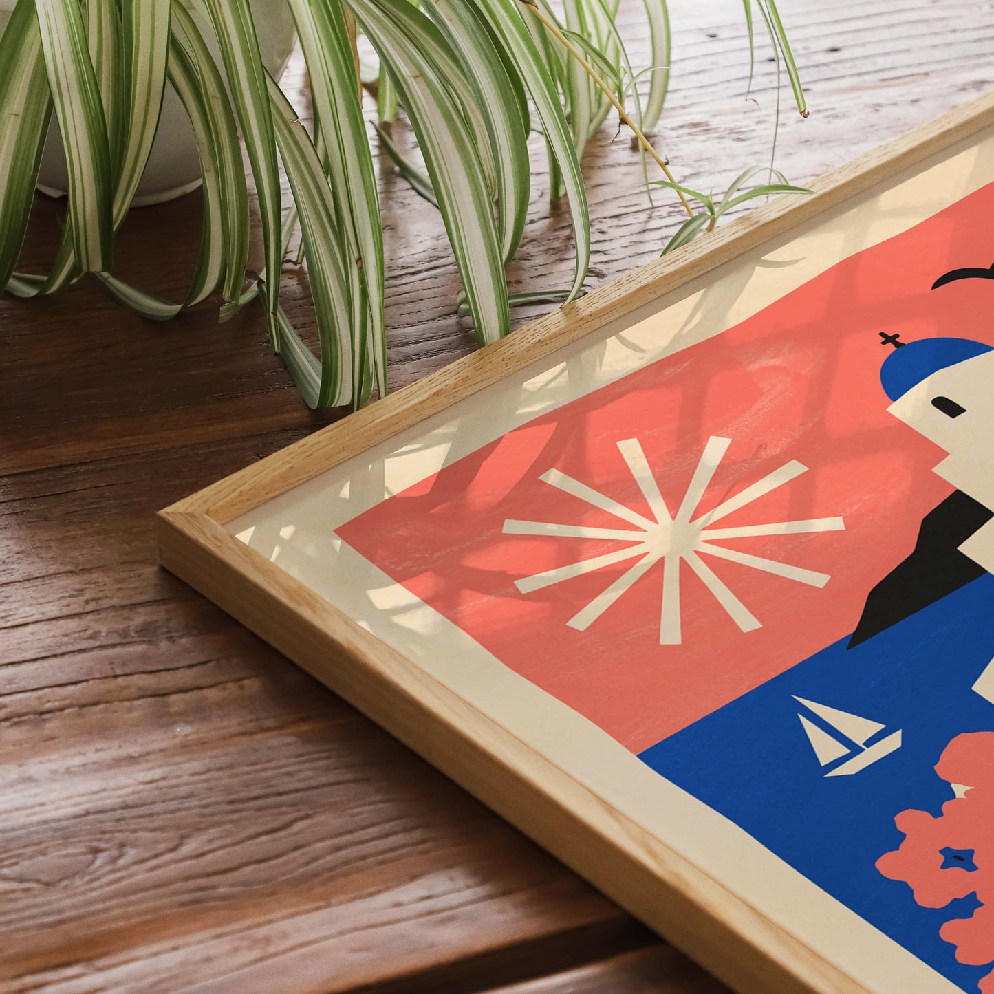 Mykonos Travel Poster Living Room