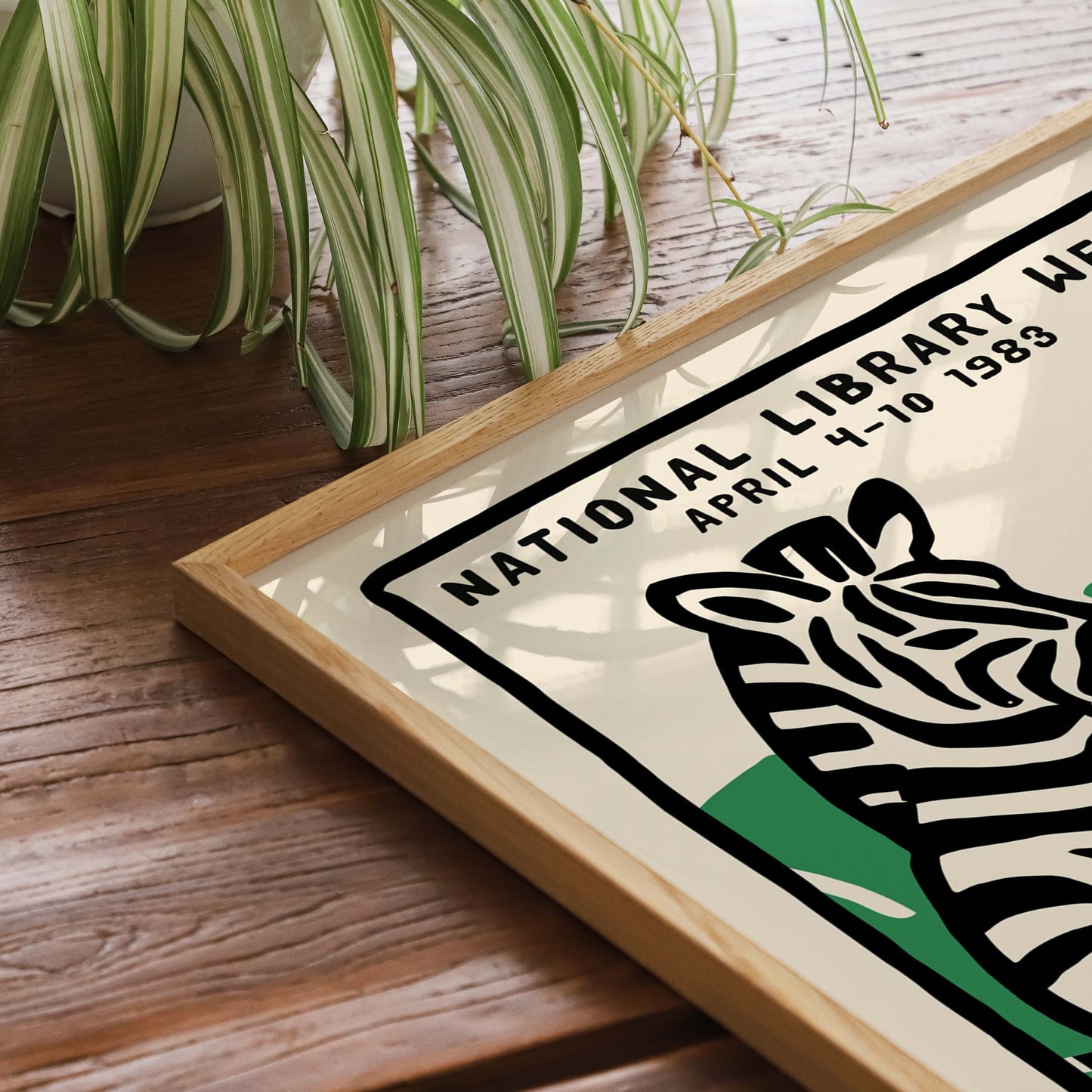Reading Zebra Nursery Wall Art Print