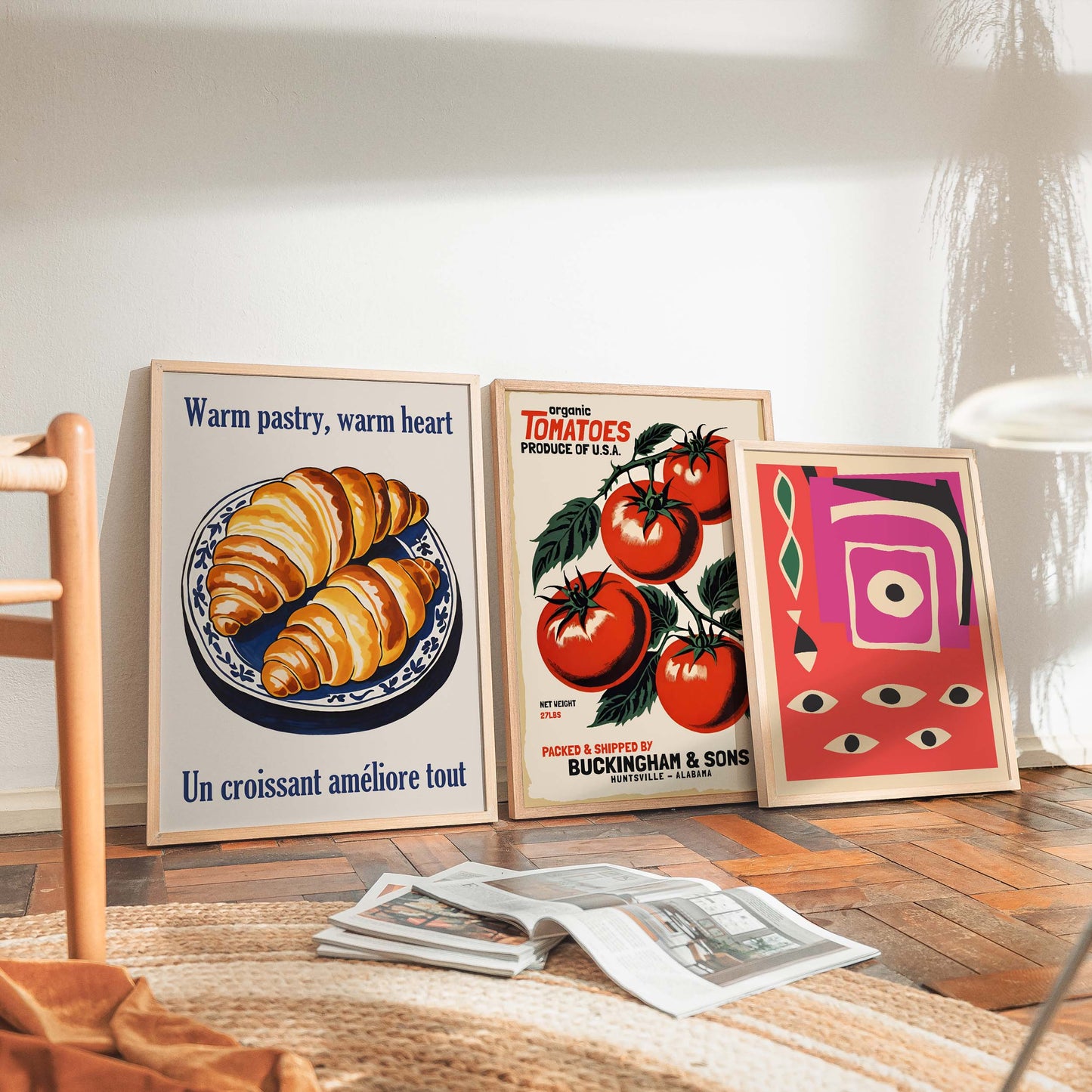 French Croissant Kitchen Poster Print