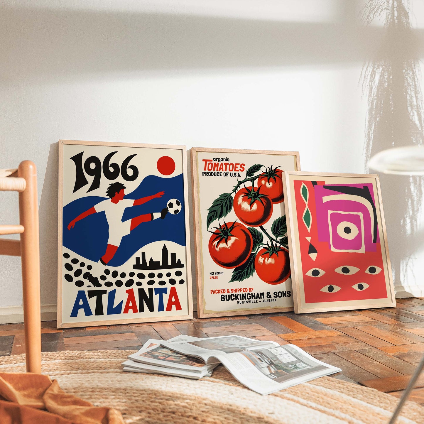Atlanta 1966 Vintage Soccer Poster Print