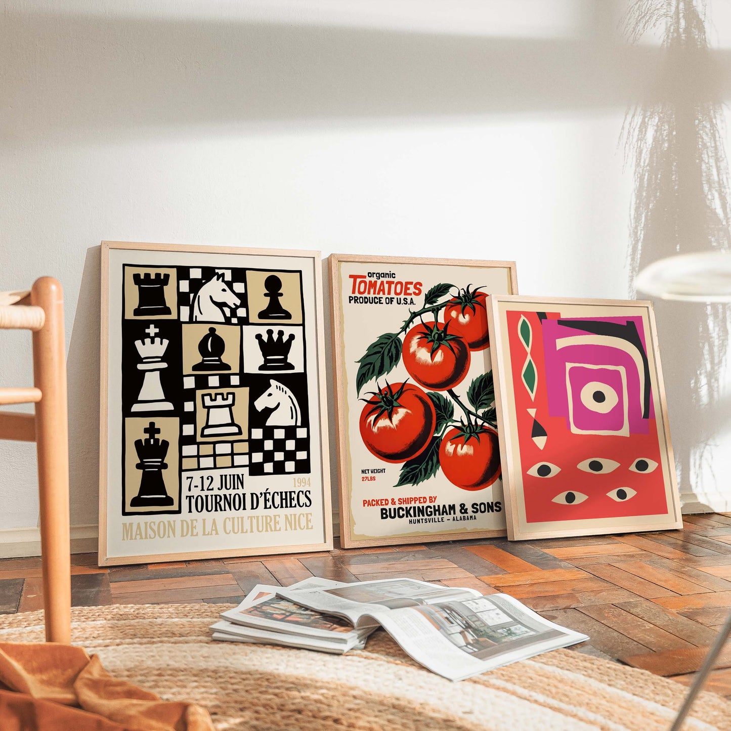 Classic Chess Pieces Wall Art Poster