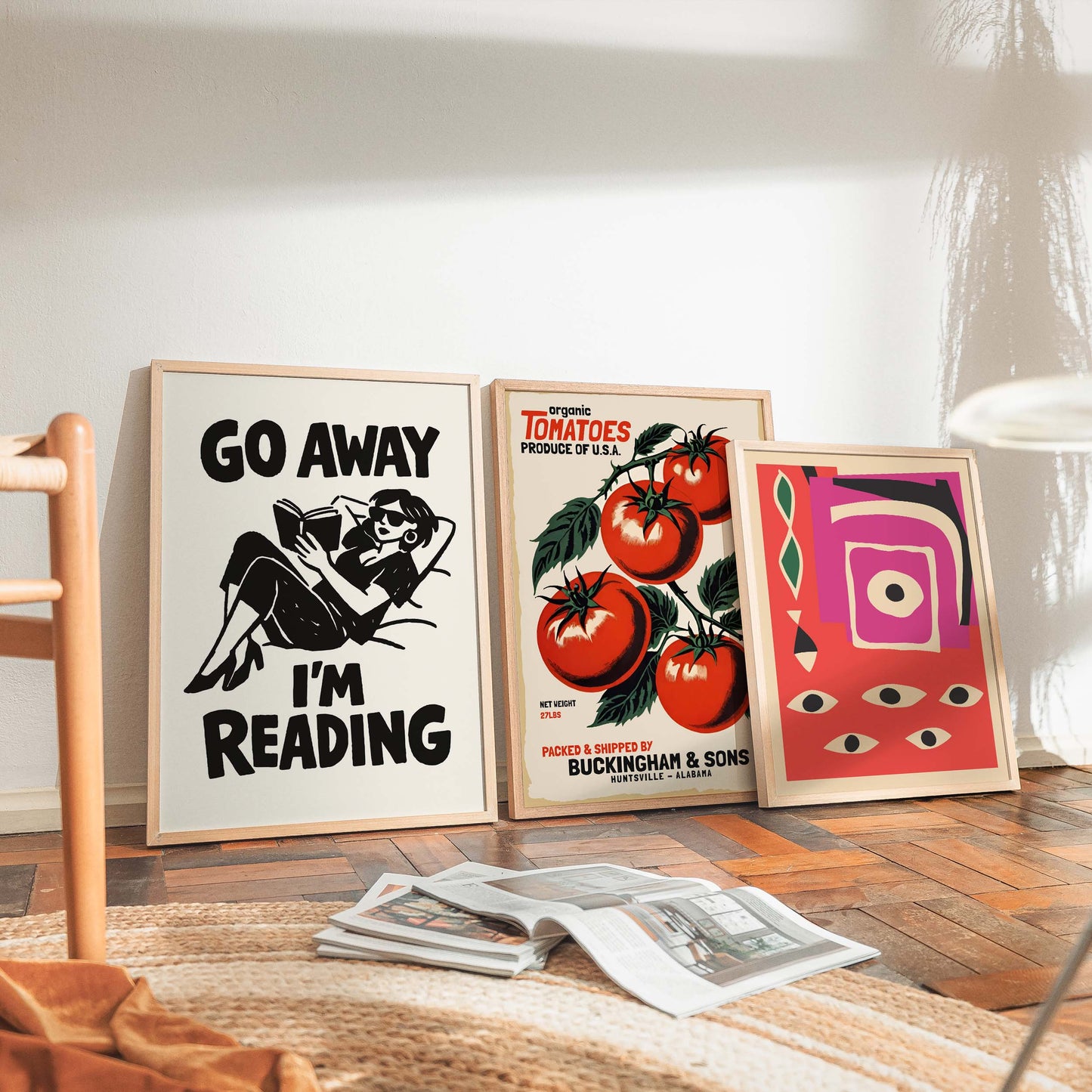 Go Away I'm Reading Poster