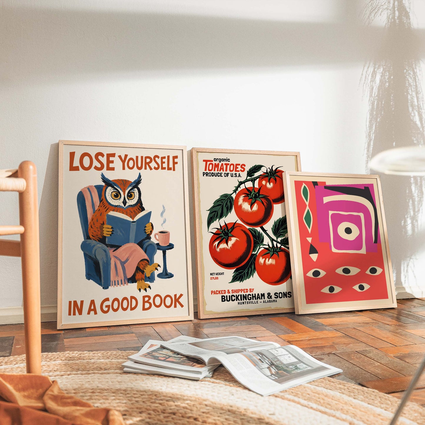 Reading Owl Poster Wall Art