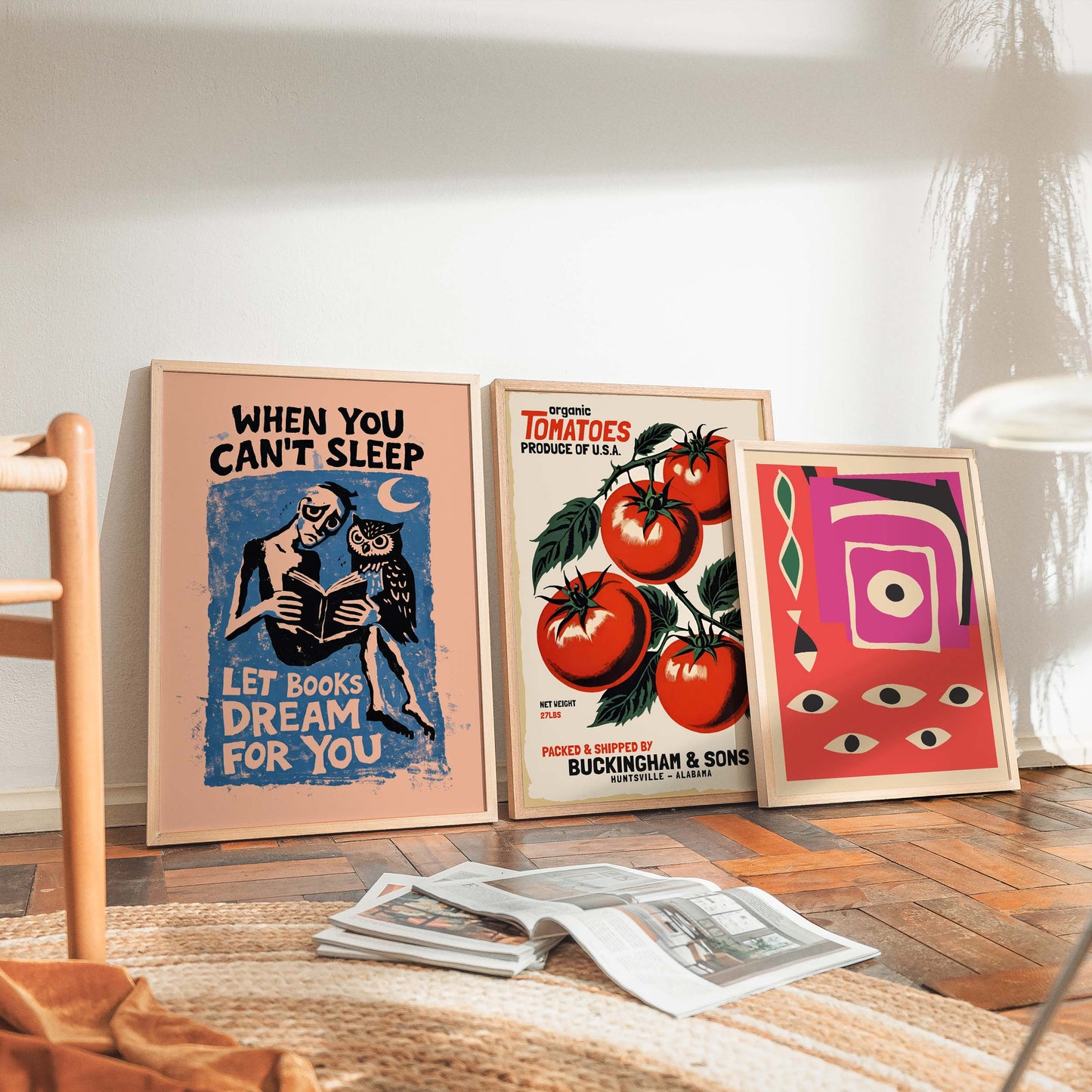 Reading Owl Insomnia Quote Poster