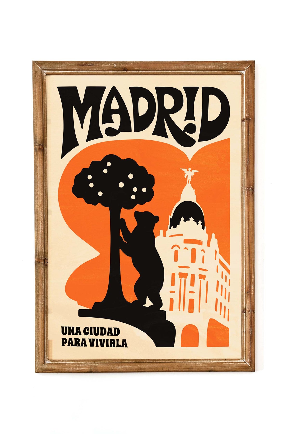 Madrid Cat Travel Poster Print