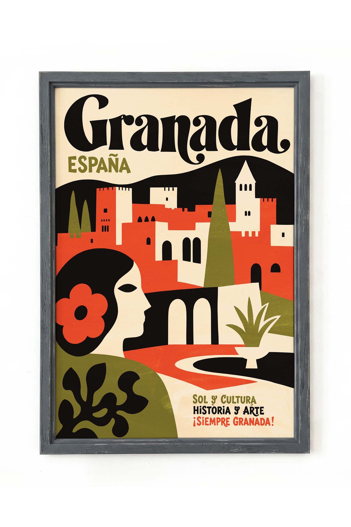 Granada Spain Travel Poster Print