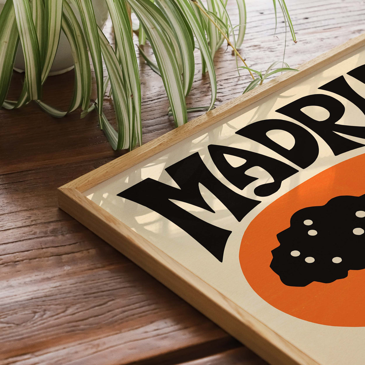 Madrid Cat Travel Poster Print