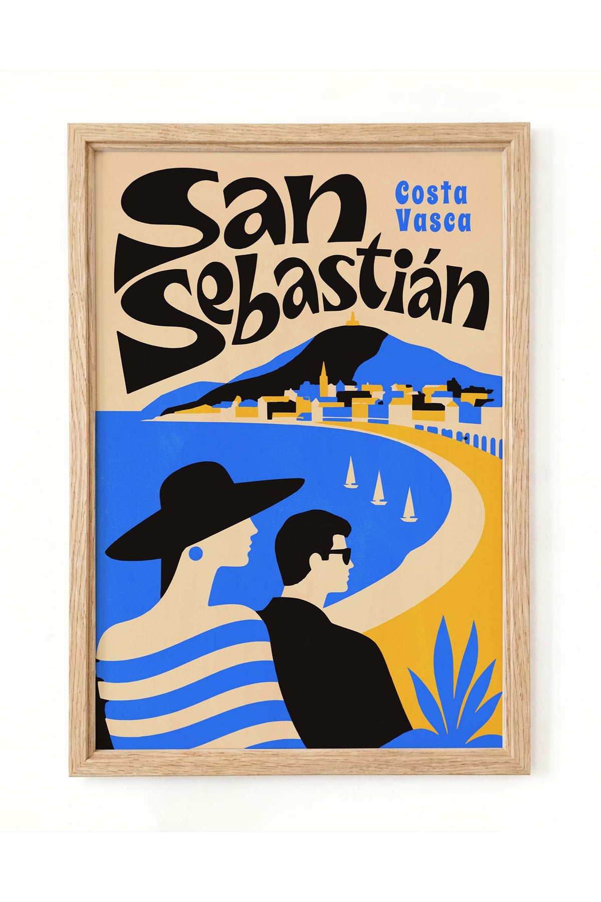 San Sebastian Spain Travel Poster