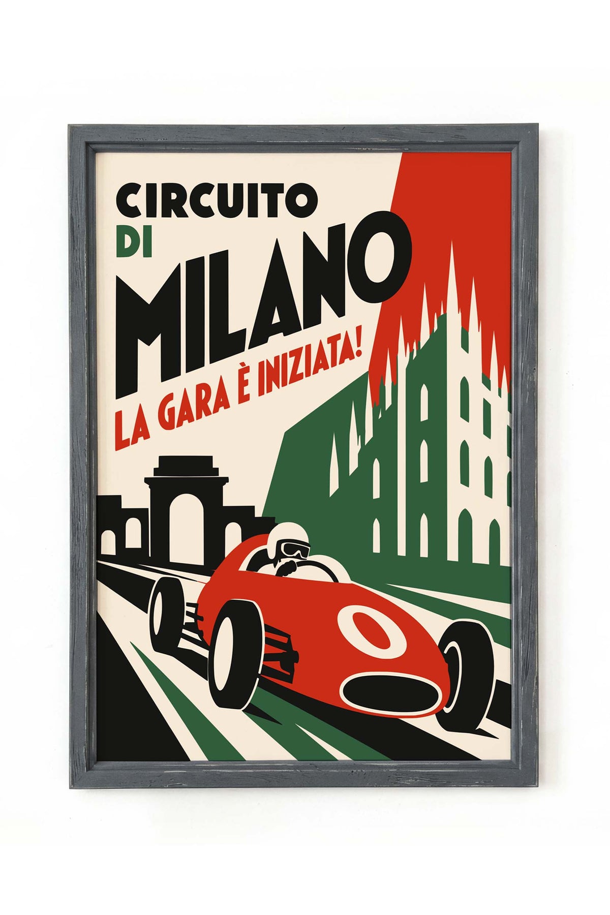 Milano Racing Car Print Poster