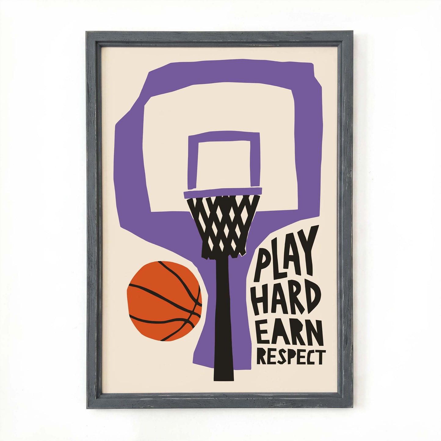 Basketball Hoop Motivation Wall Print