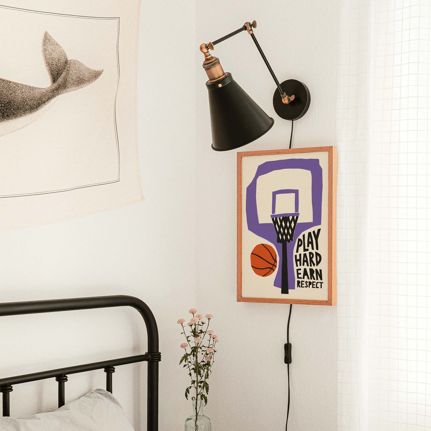 Basketball Hoop Motivation Wall Print