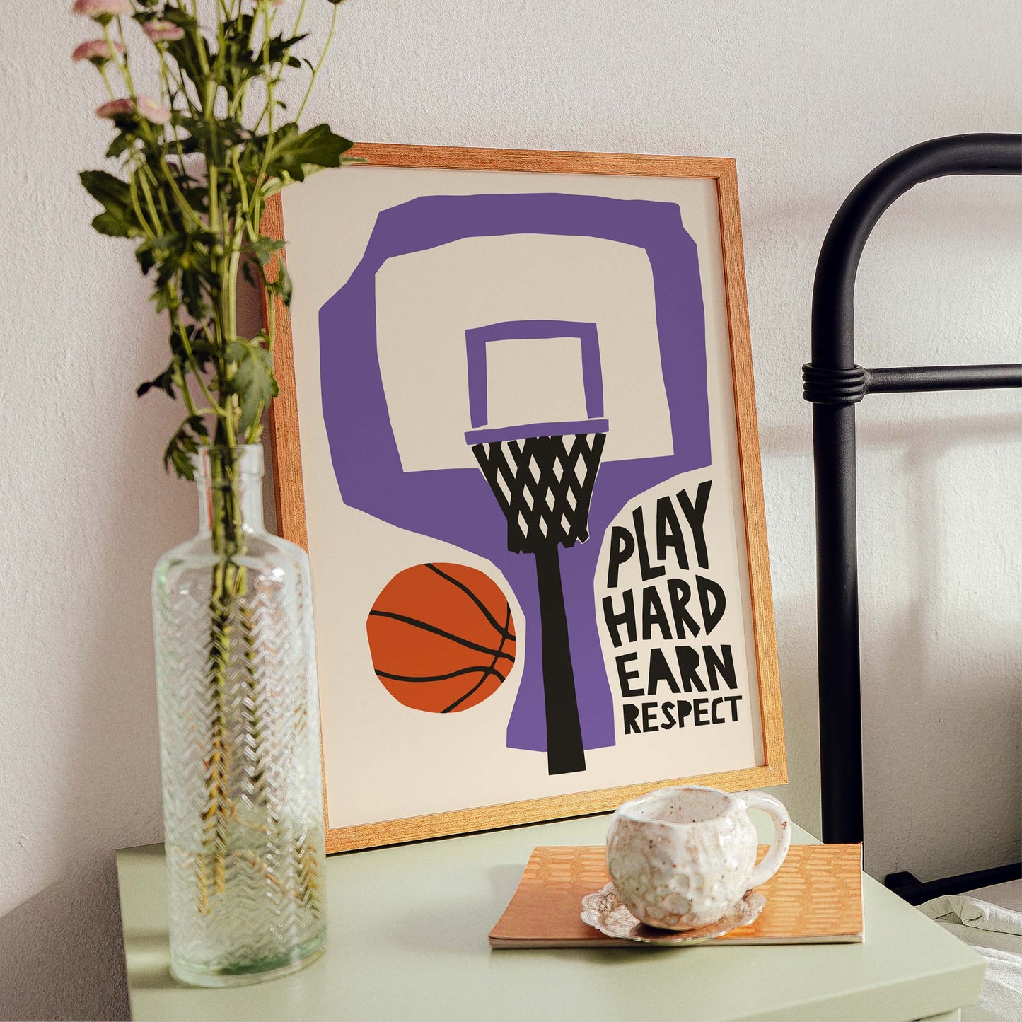 Basketball Hoop Motivation Wall Print