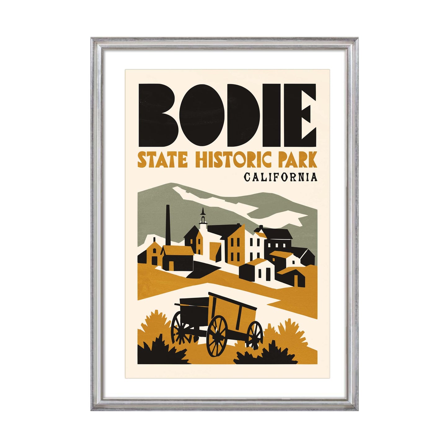 Bodie California Vintage Travel Poster