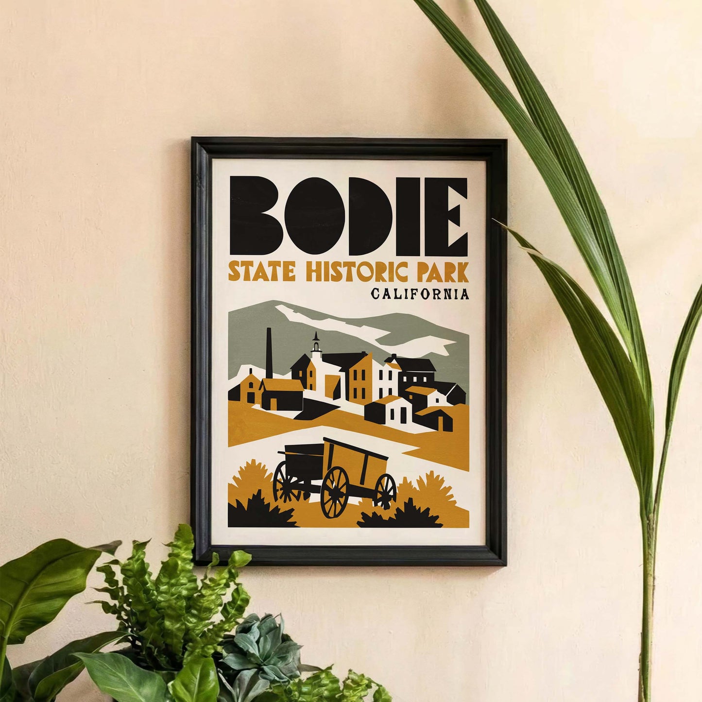 Bodie California Vintage Travel Poster