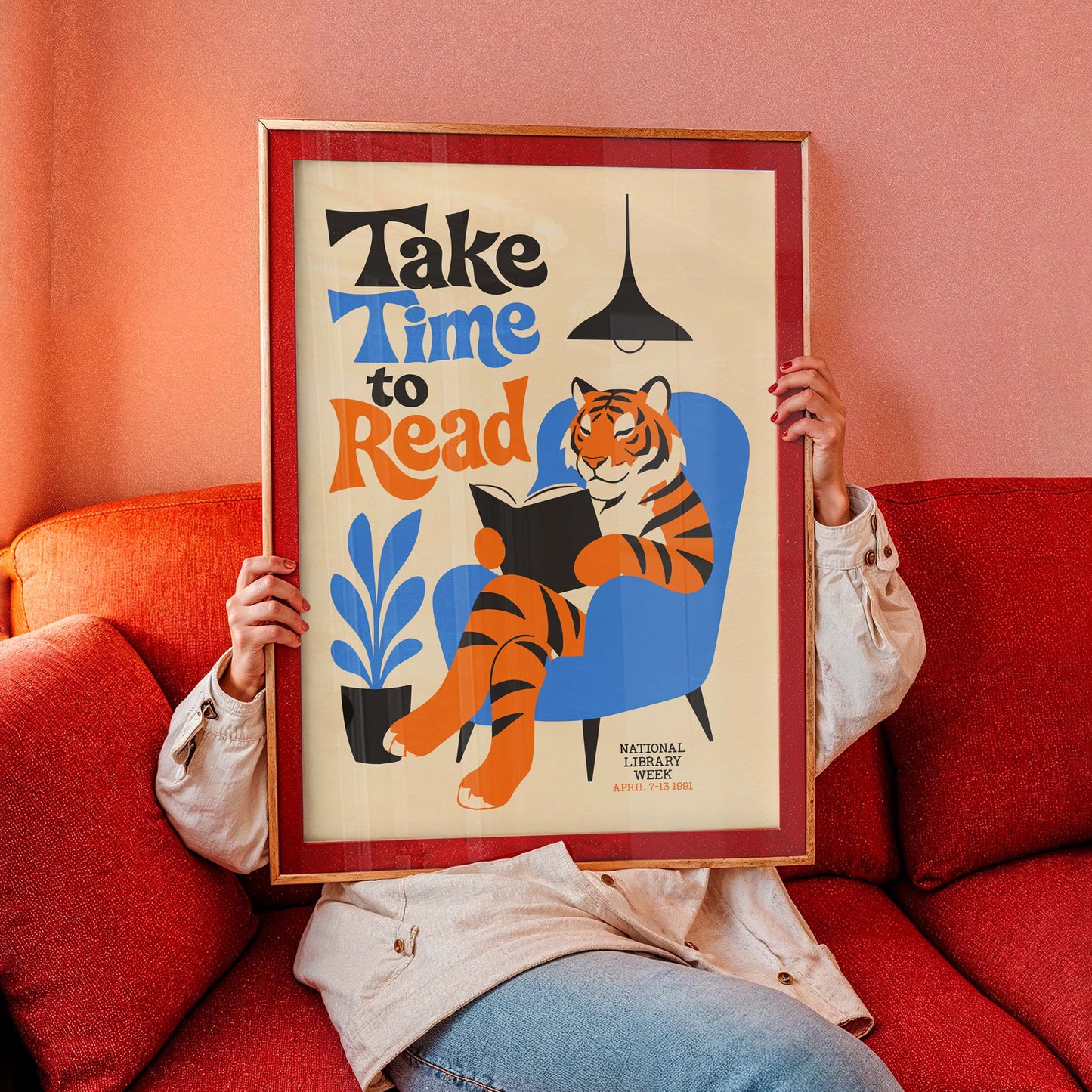 Tiger Reading Nook Wall Art