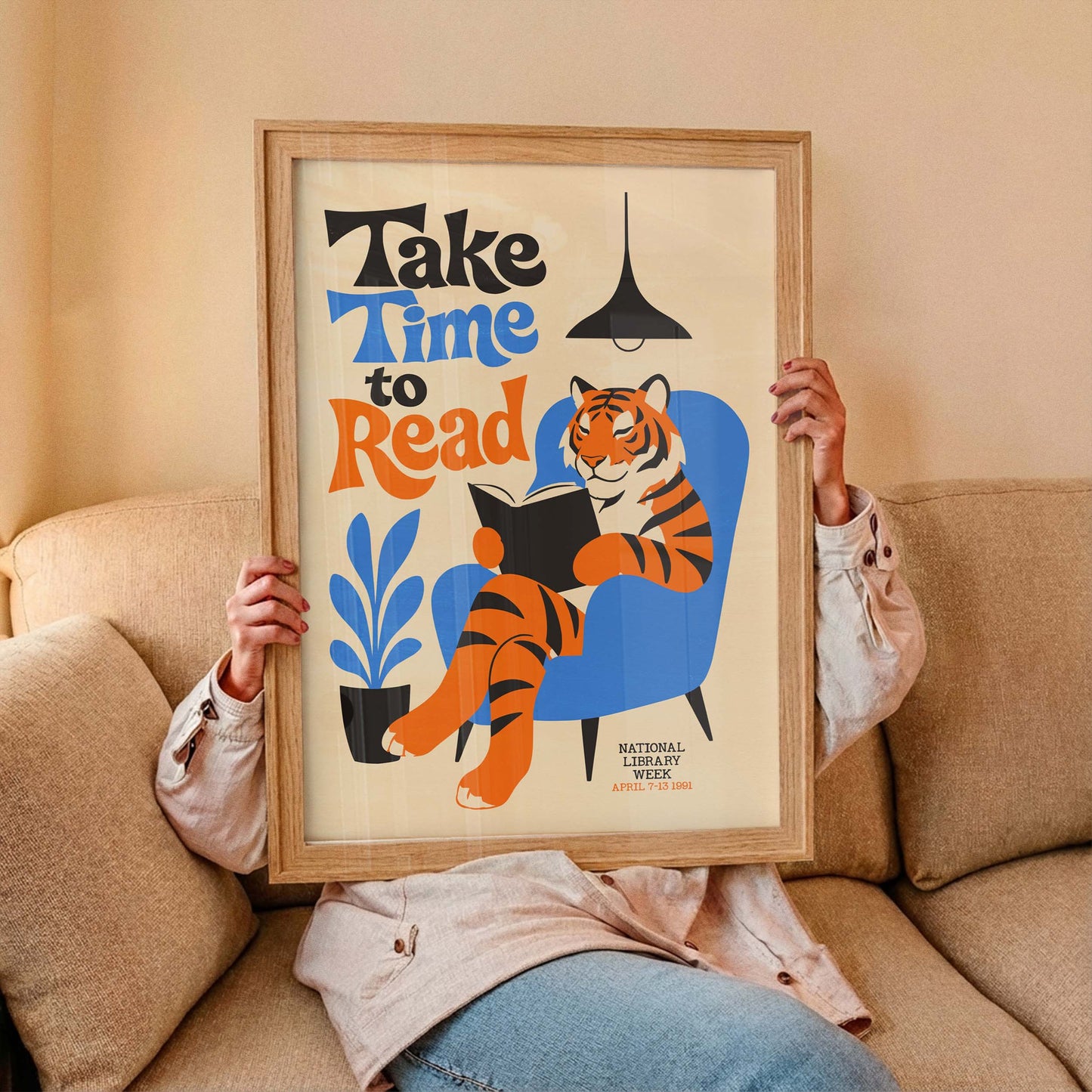 Tiger Reading Nook Wall Art