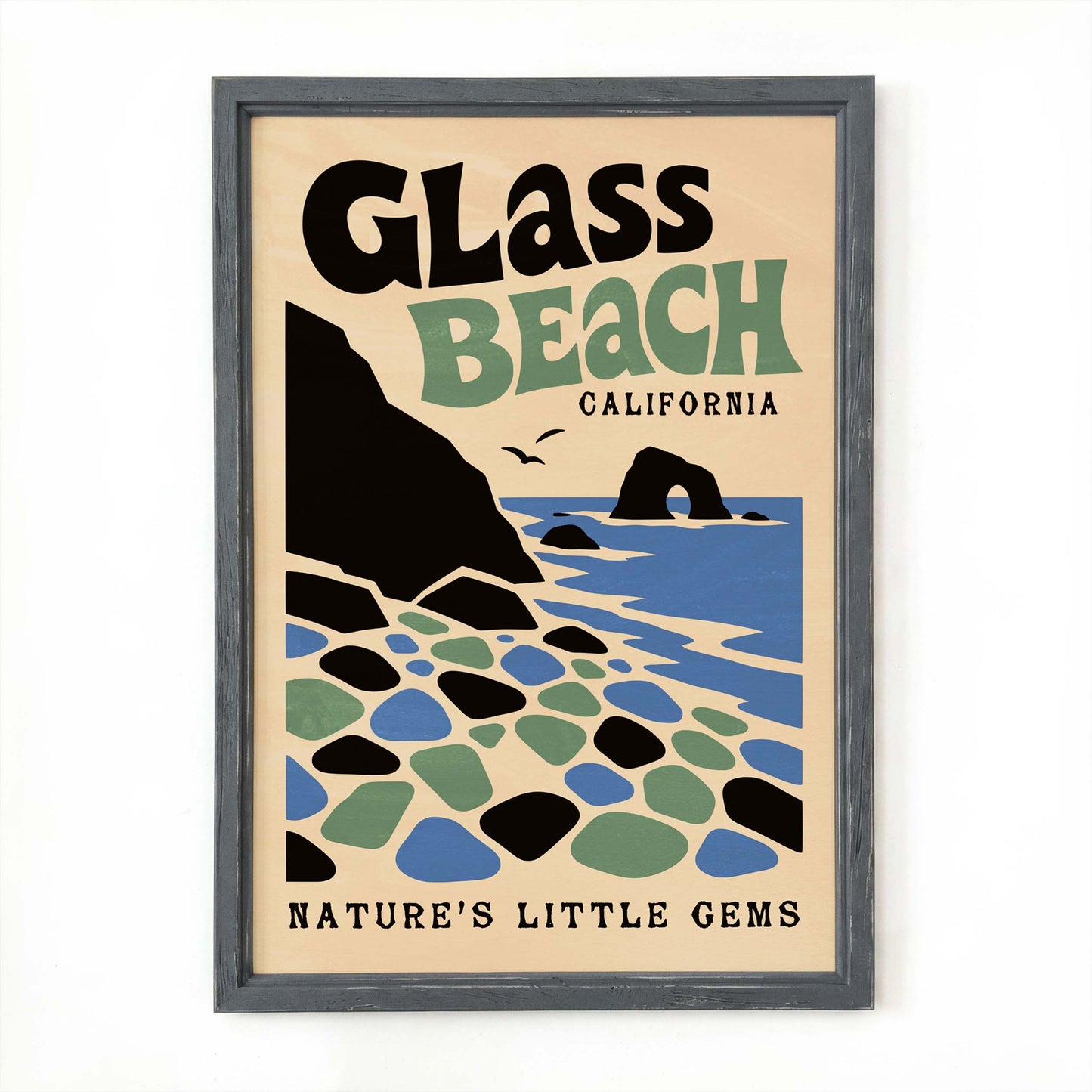 Glass Beach Coastal Bedroom Print