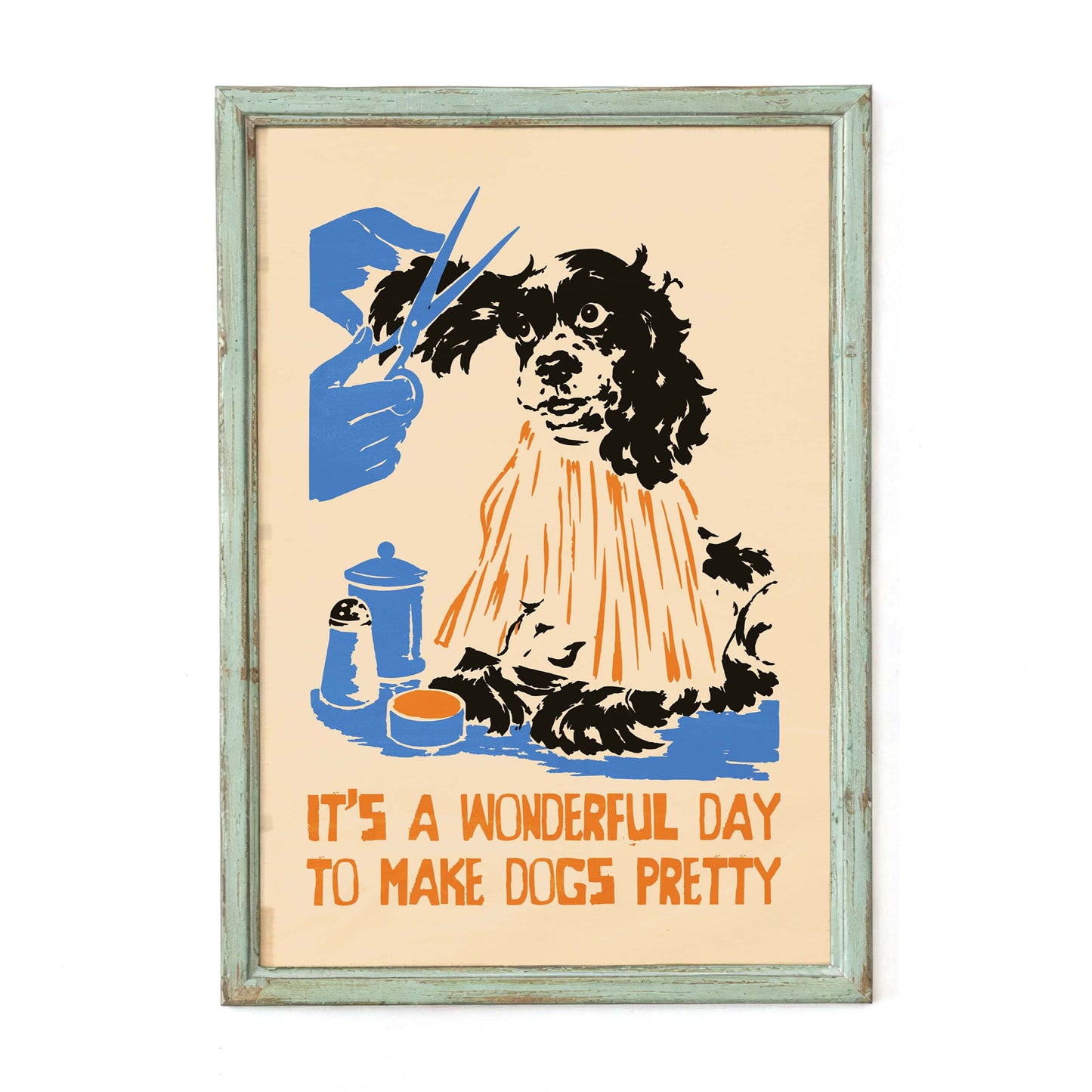 Dog Grooming Bathroom Wall Art