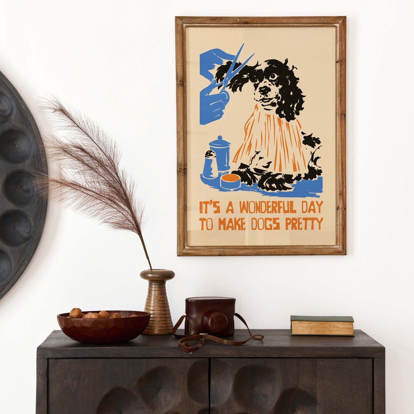 Dog Grooming Bathroom Wall Art