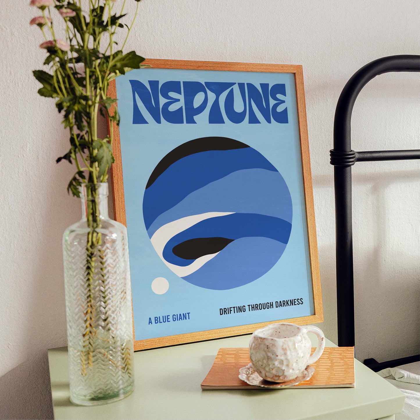Neptune Blue Giant Space Poster Print