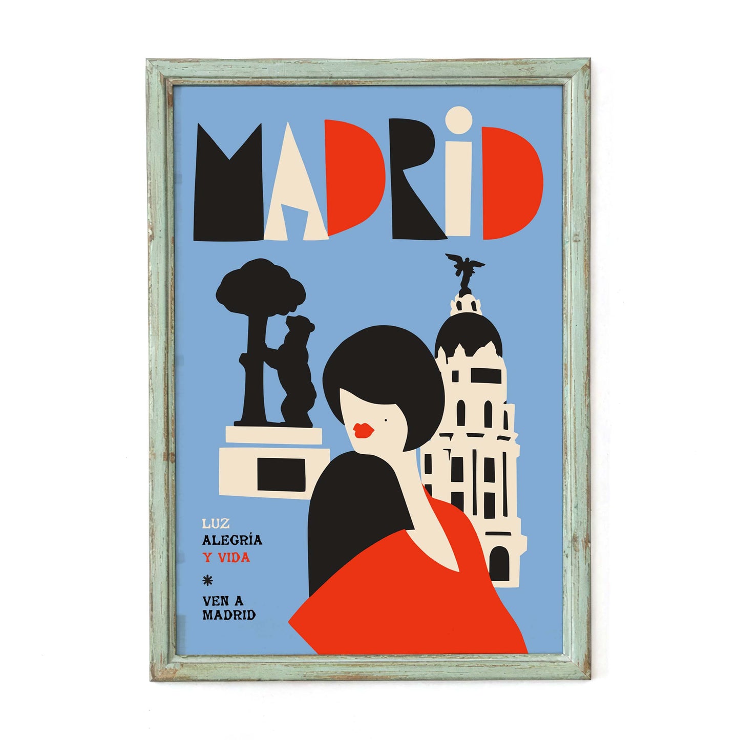 Madrid Spain Travel Poster Print