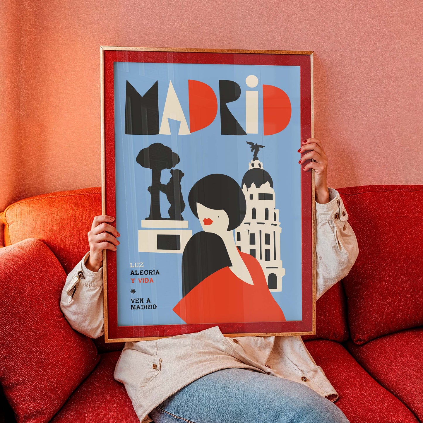 Madrid Spain Travel Poster Print
