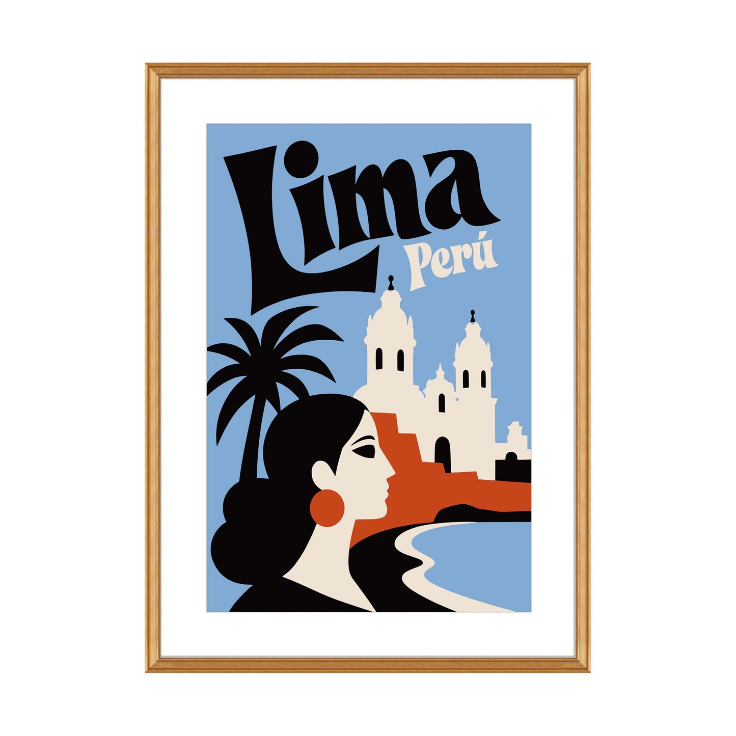 Lima Peru Travel Poster Print