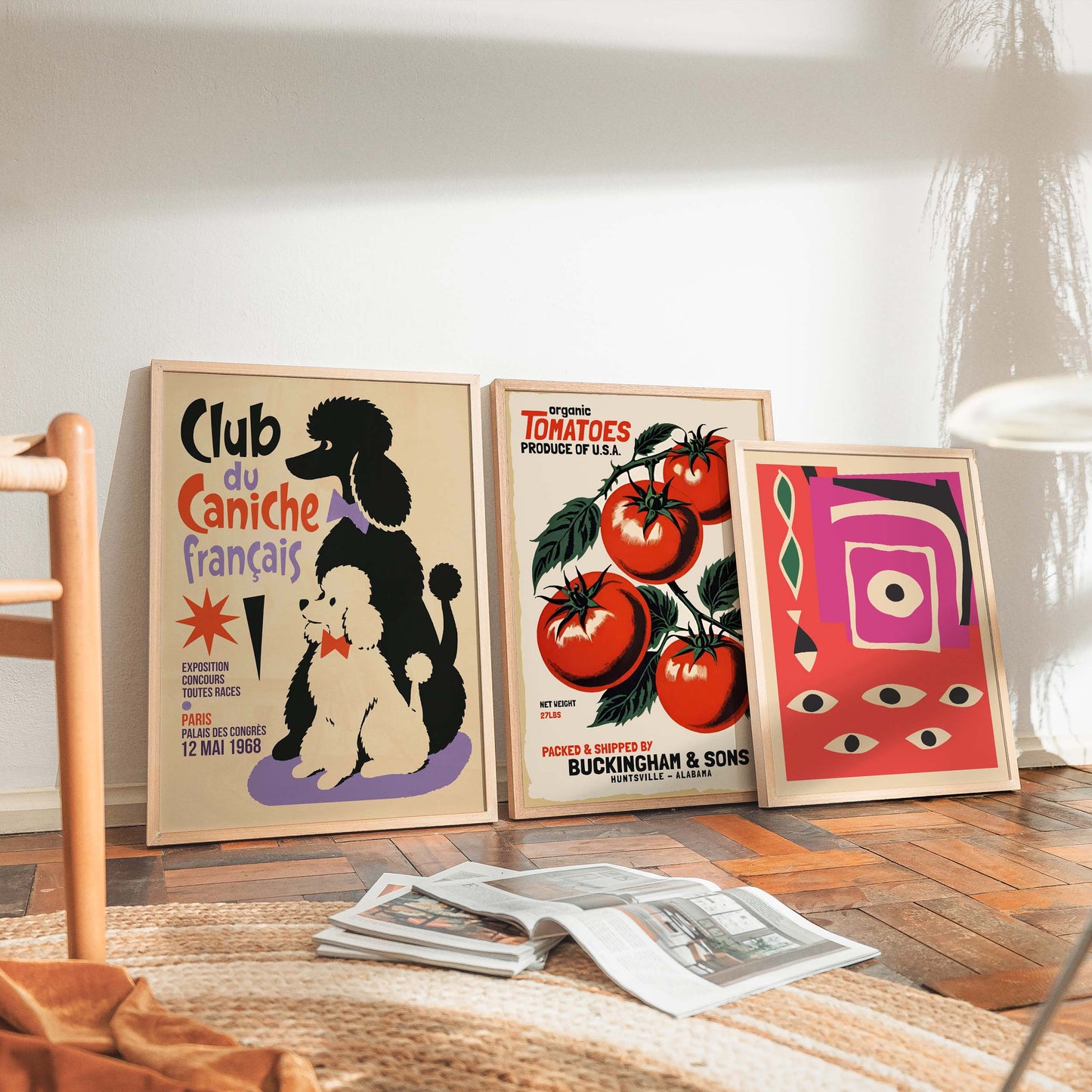 French Poodle Club Poster Wall Art