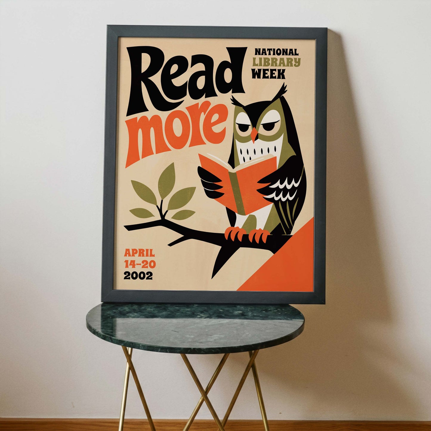 Read More Owl Library Poster Print
