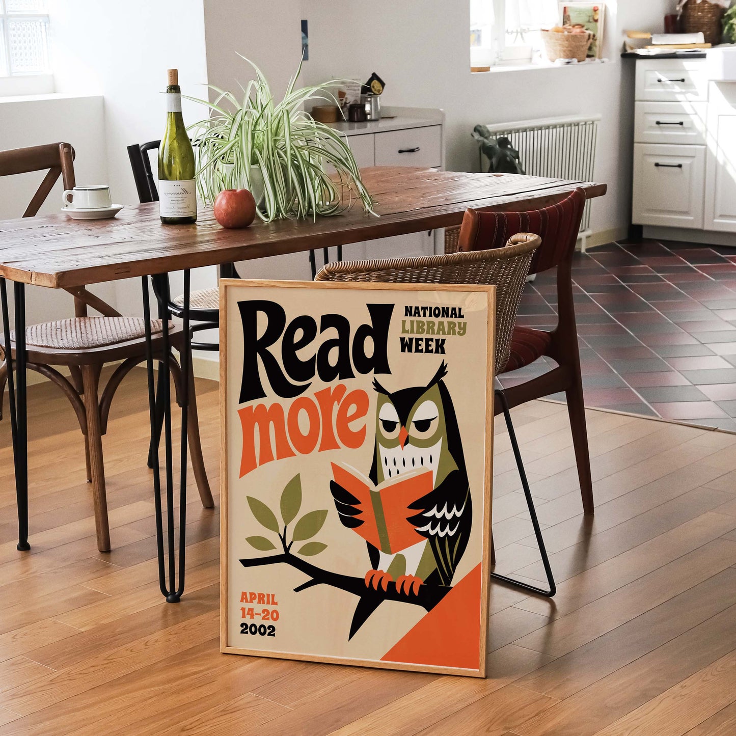 Read More Owl Library Poster Print