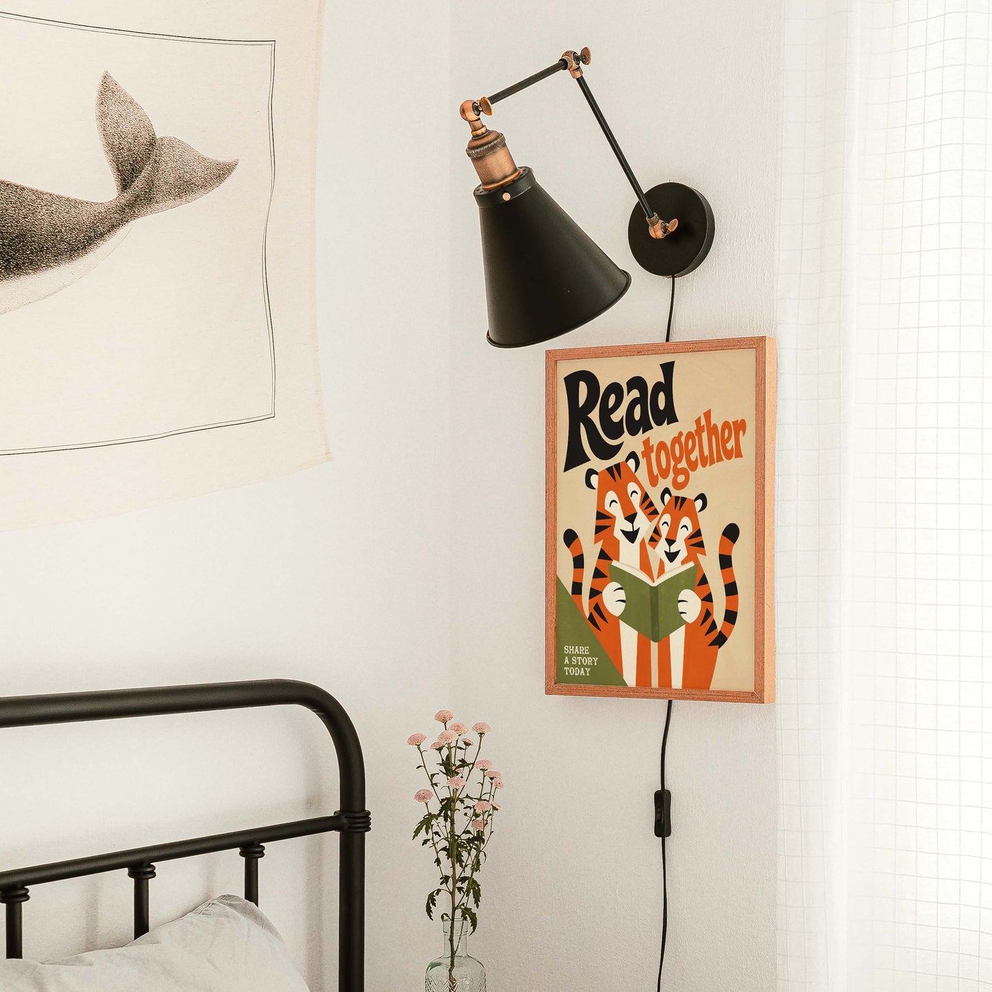Read Together Tigers Poster Wall Art