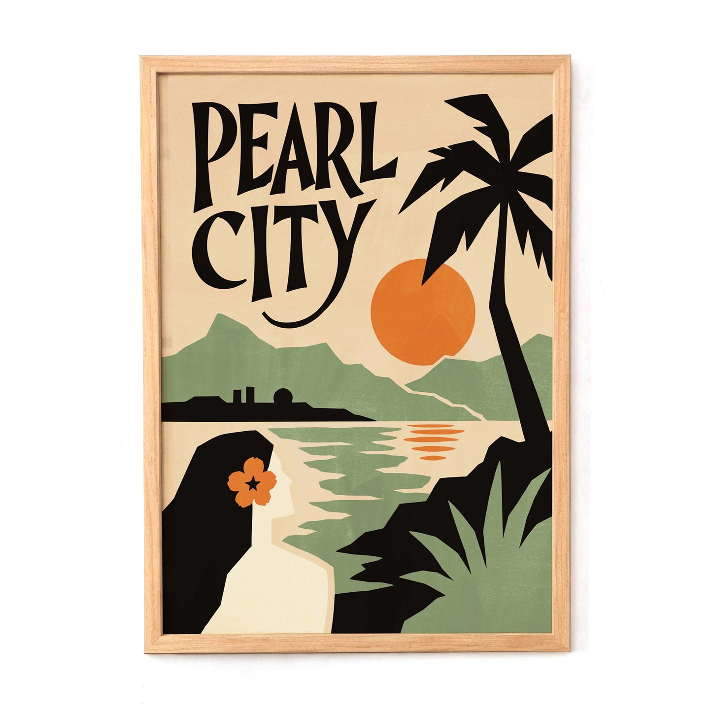 Pearl City Poster For Coastal Living Room