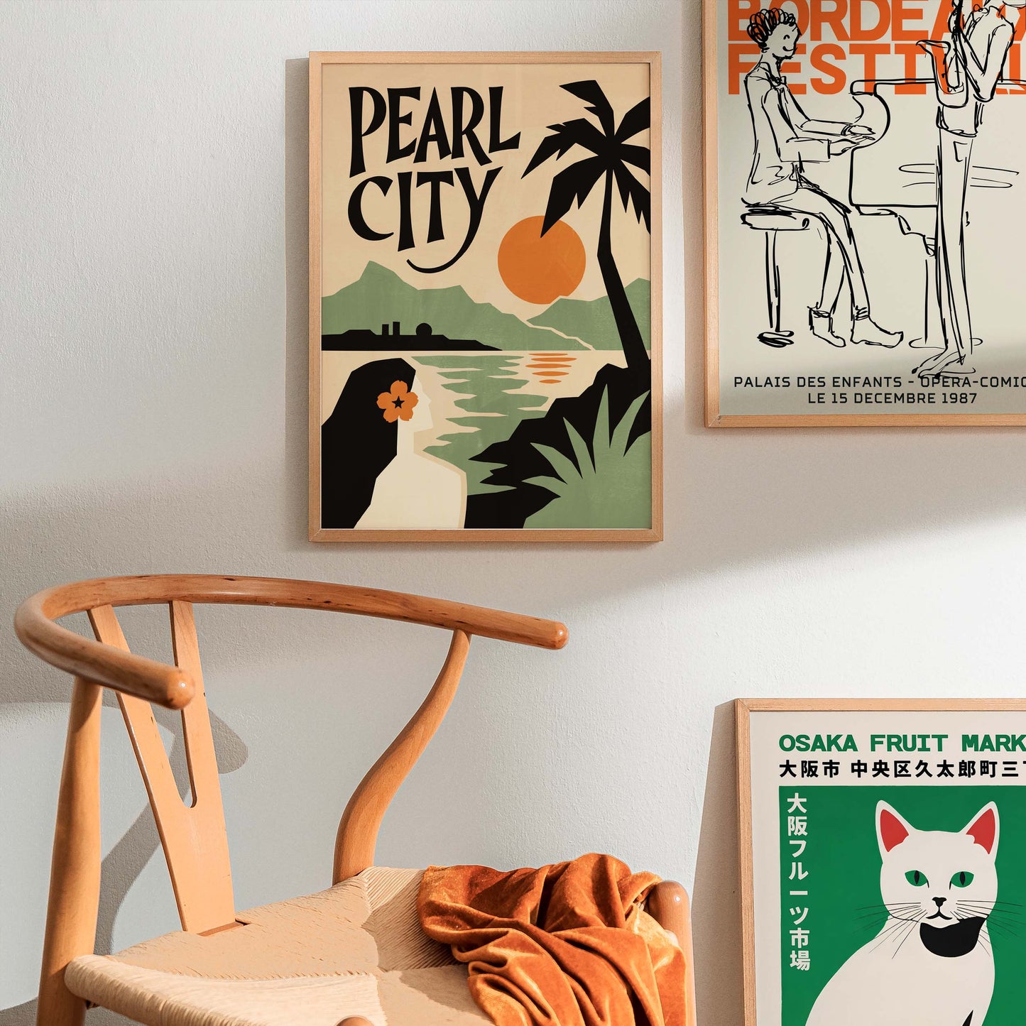 Pearl City Poster For Coastal Living Room