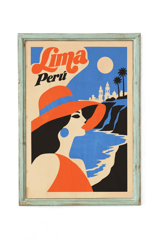 Lima Peru Travel Poster