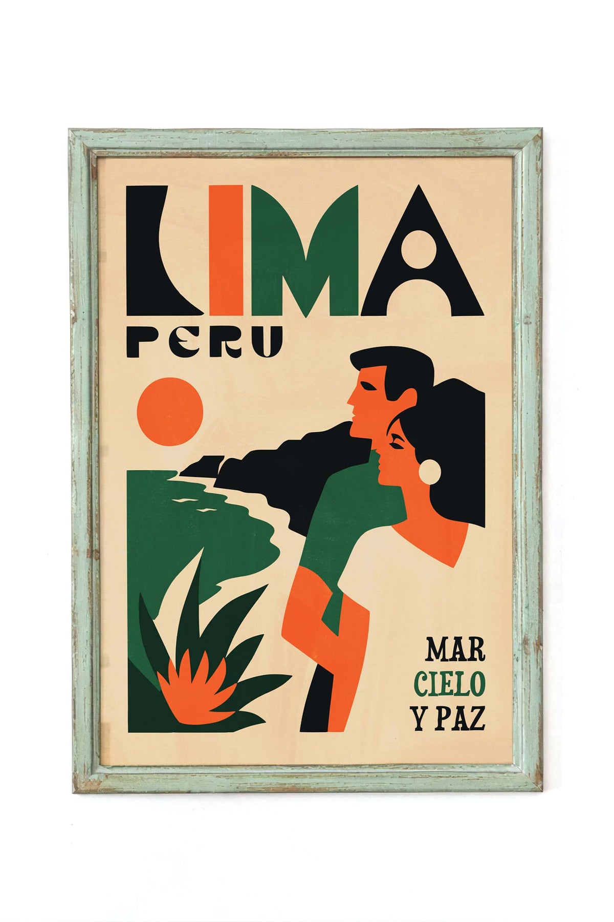 Lima Peru Travel Poster