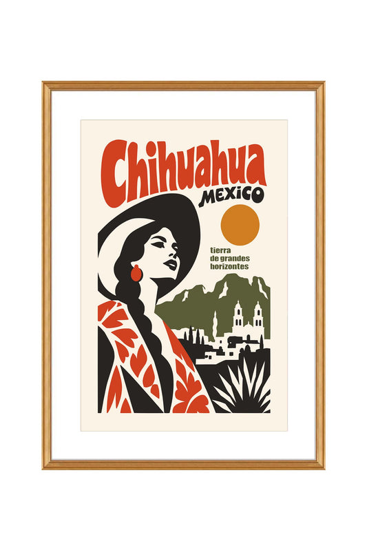 Chihuahua Mexico Travel Poster